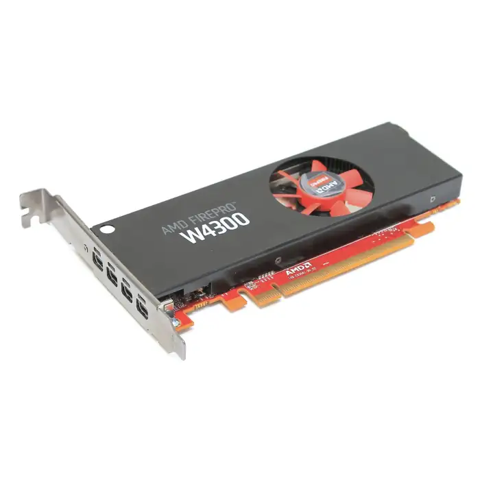 VGA 4GB GDDR5 AMD FirePro W4300 4x Mini Display Port PCI-E